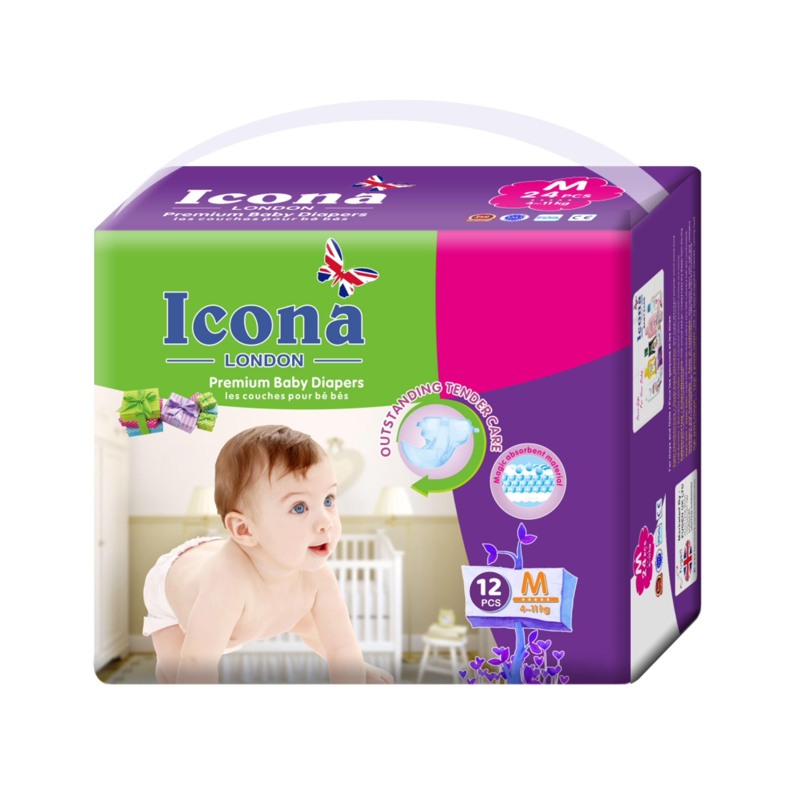 Premium Baby Diapers (M-12) – Icona London