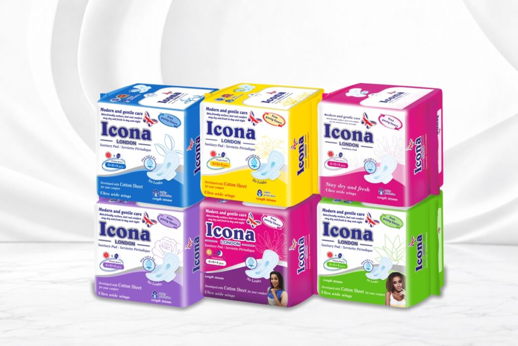 Sanitary Pads 16 PCS (6 Day + 6 Night + 4 Panty Liners)