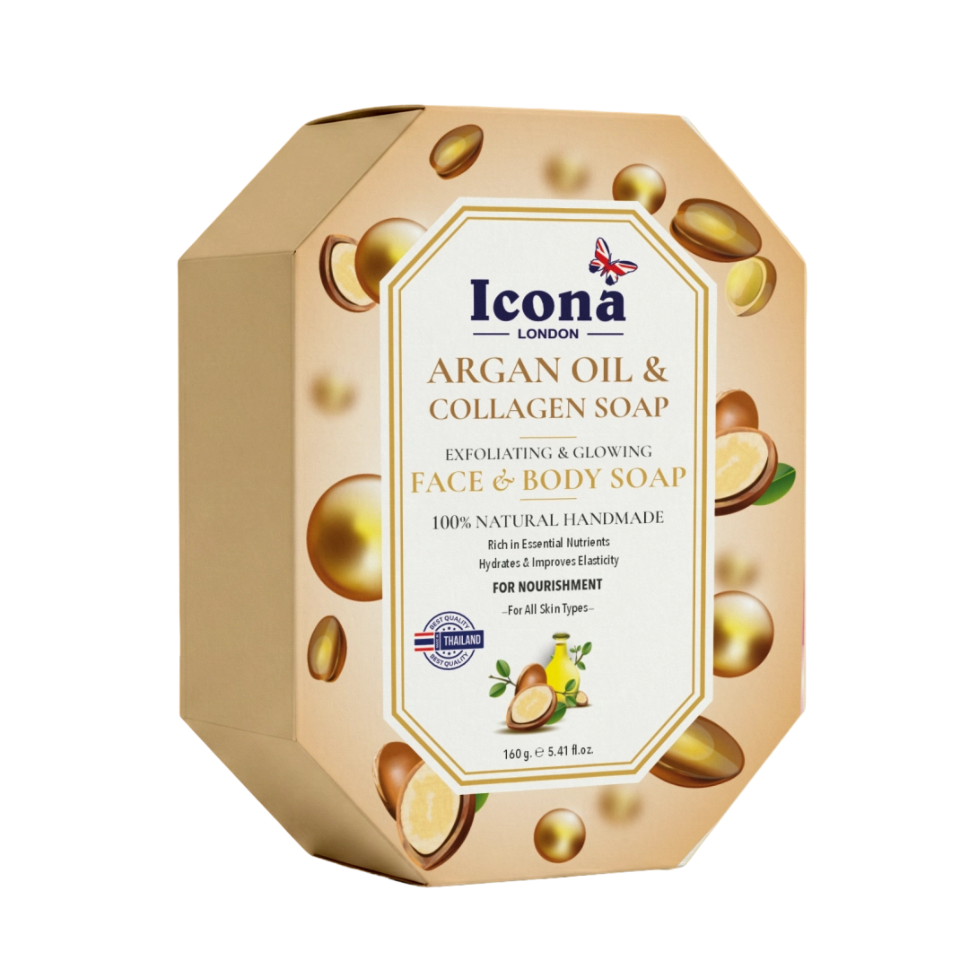 Icona London Argan Oil and Collagen Face and Body Soap Thailand 160 GM