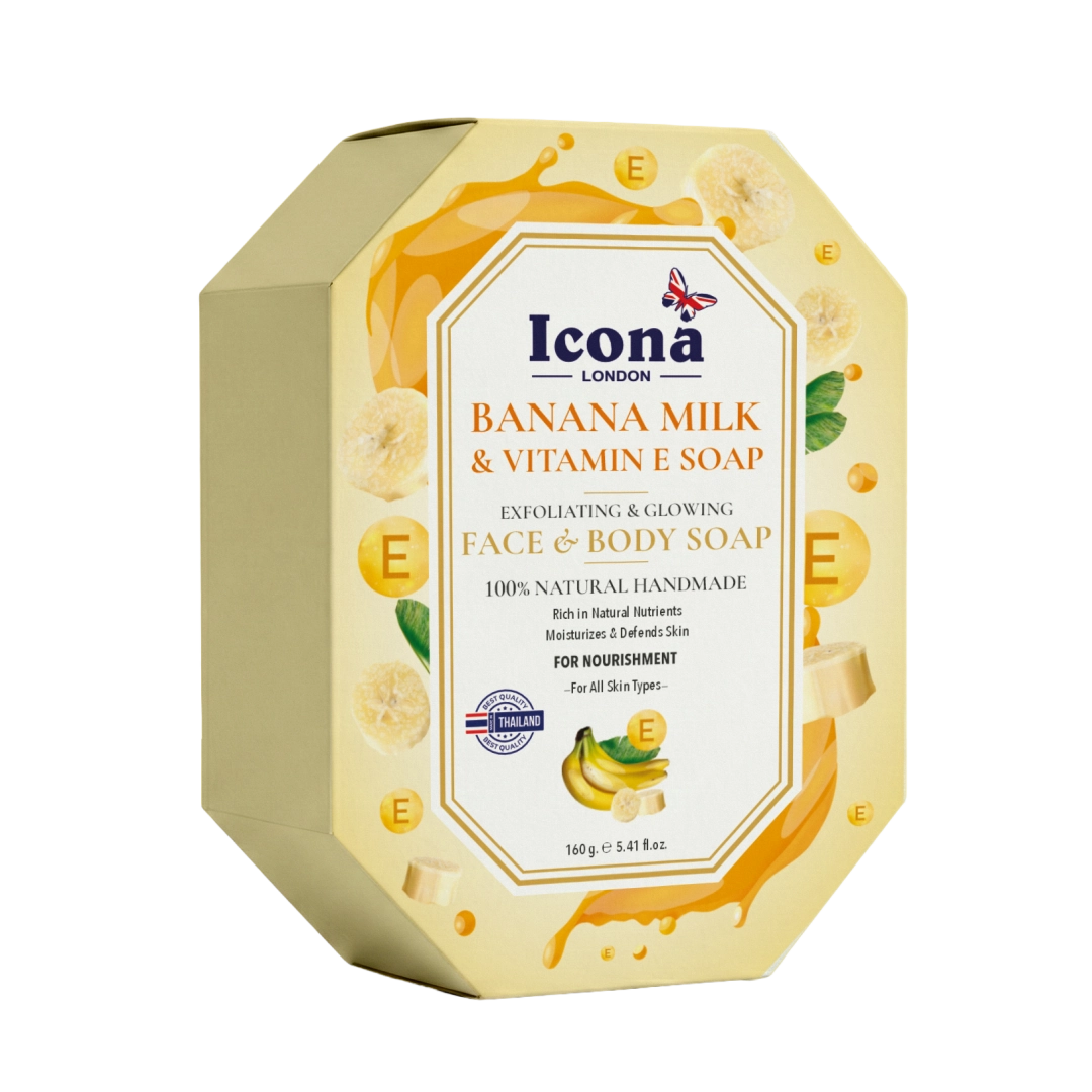 Icona London Banana Milk & Vitamin E Soap Face & Body Soap – Thailand 160 GM