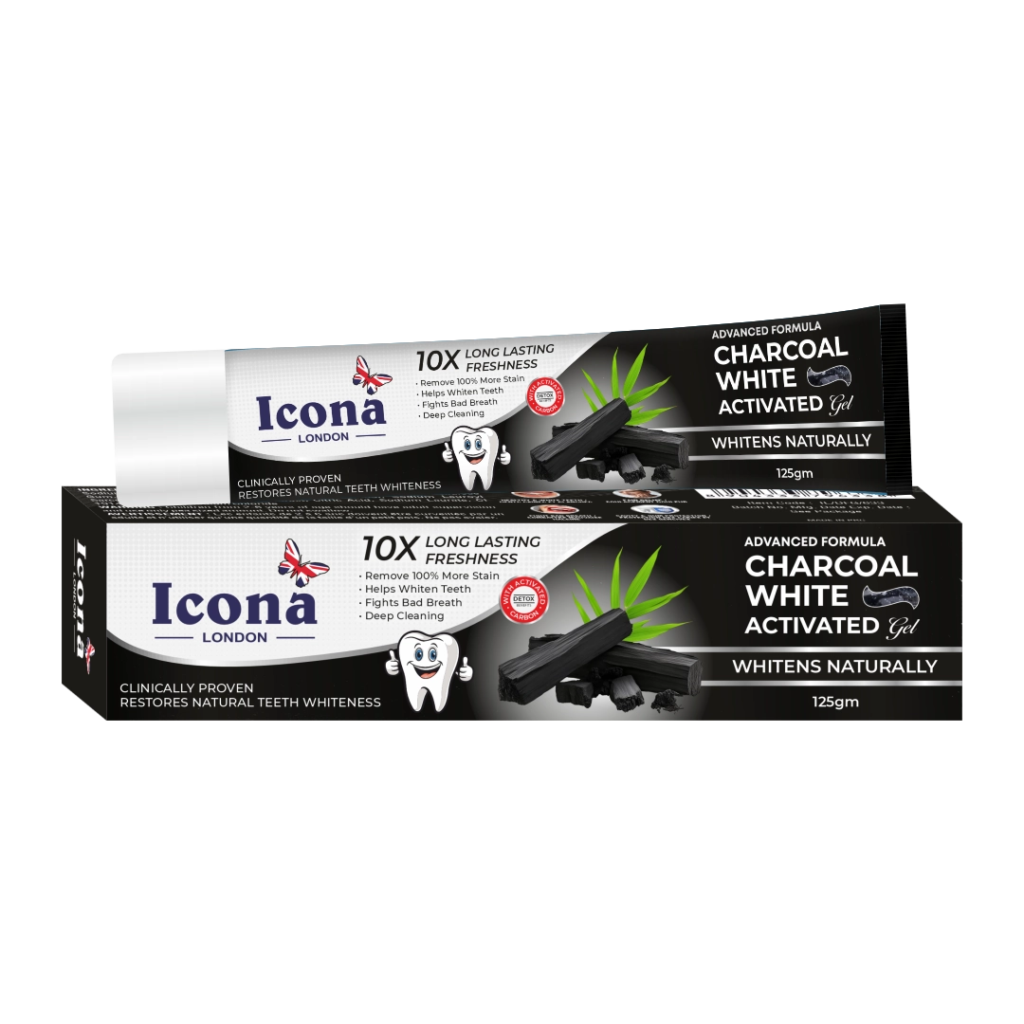 Toothpaste – Charcoal White Activated Gel – 125 GM