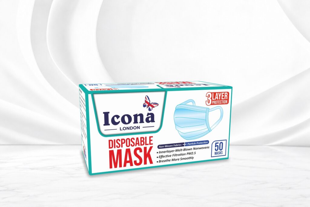 Disposable Face Masks, 50 Masks