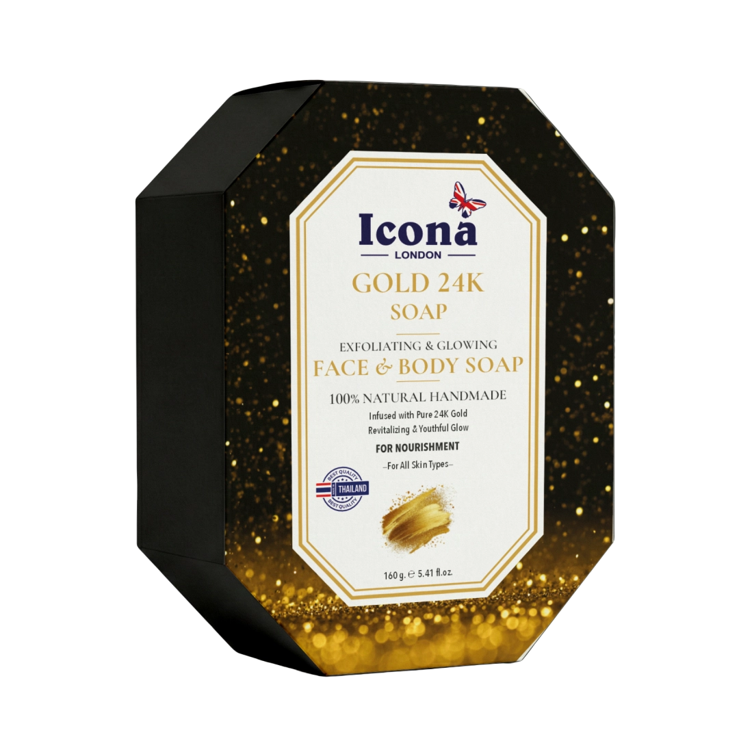 Icona London Gold 24K Soap Face & Body Soap – Thailand 160 GM
