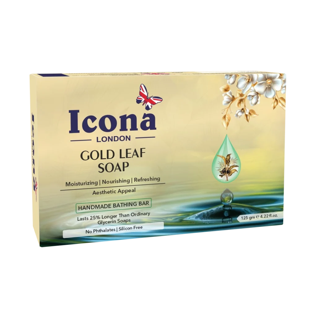 Icona London Gold Leaf Soap Handmade Bathing Bar 125 GM