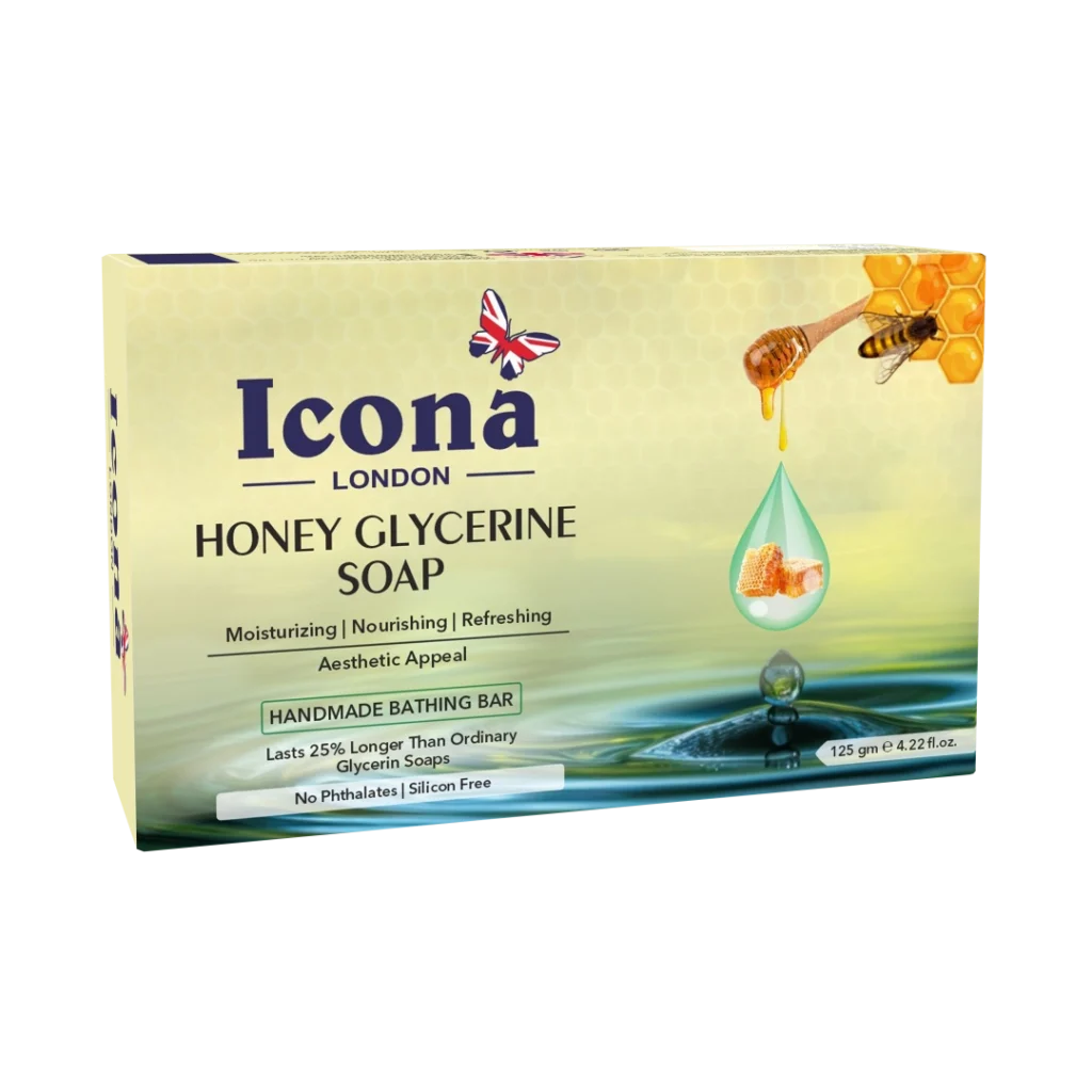 Icona London Honey Glycerine Soap Handmade Bathing Bar 125 GM