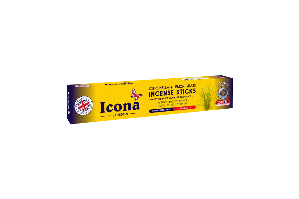 Citronella & Lemon Grass Incense Sticks – 13 Pouches X 10 Sticks