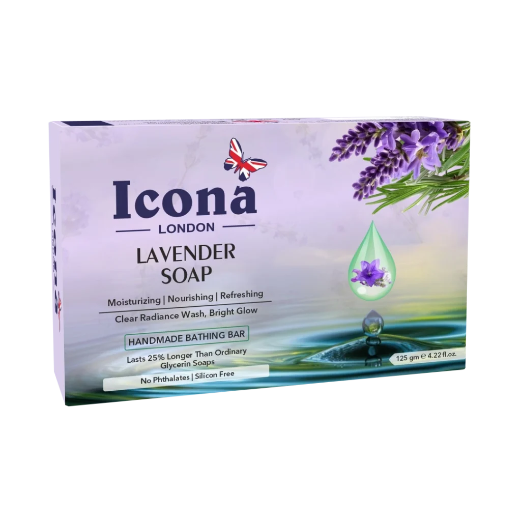 Icona London Lavender Soap Handmade Bathing Bar 125 GM