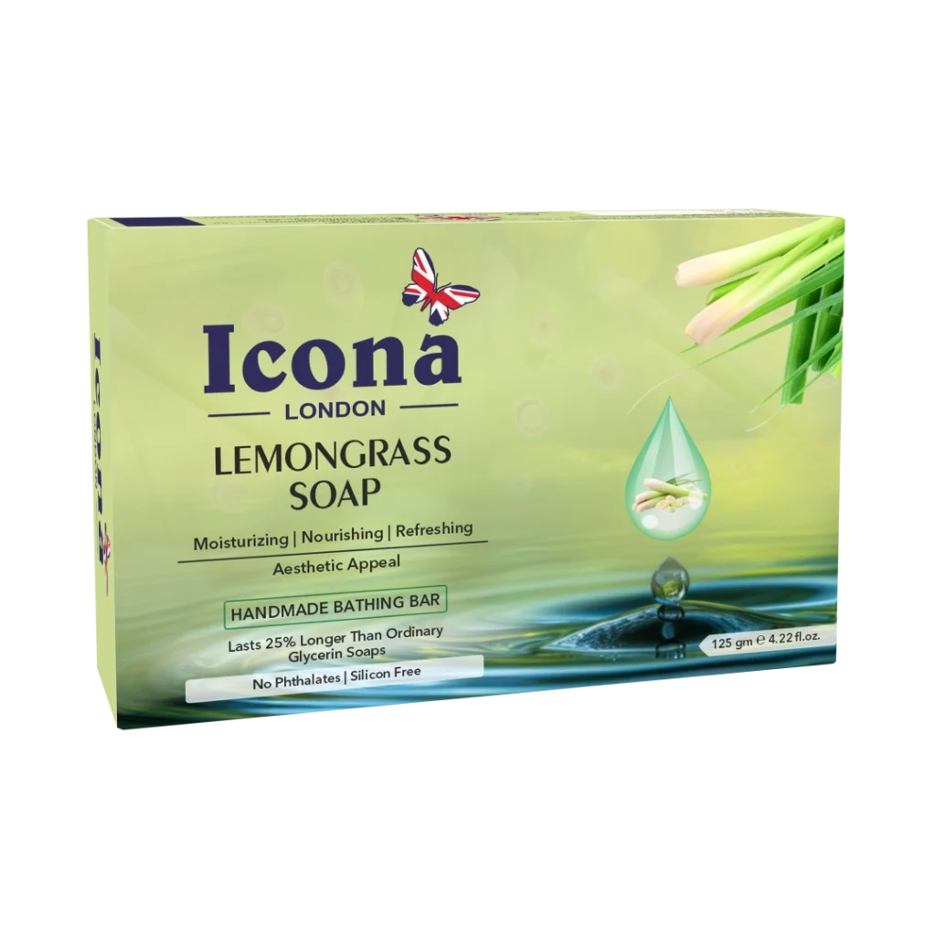 Icona London Lemongrass Soap Handmade Bathing Bar 125 GM