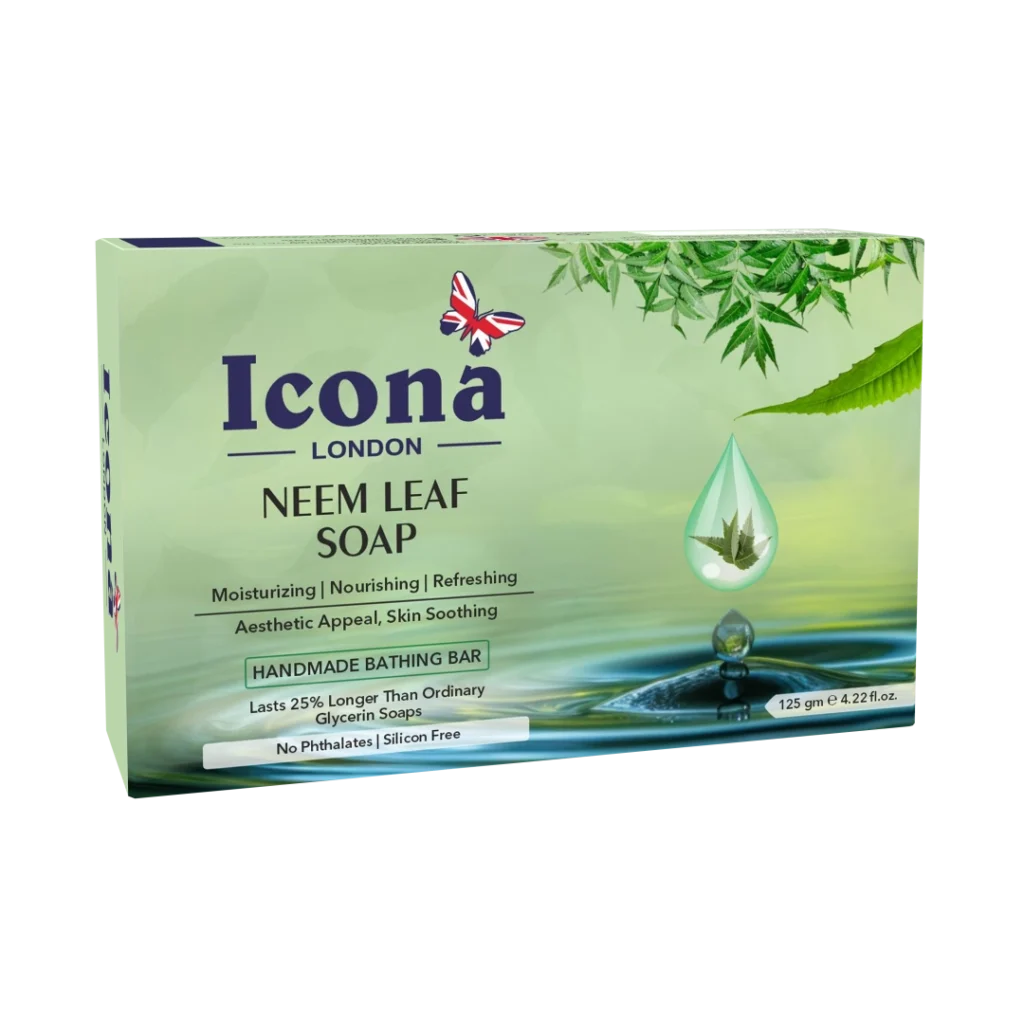 Icona London Neem Leaf Soap Handmade Bathing Bar 125 GM