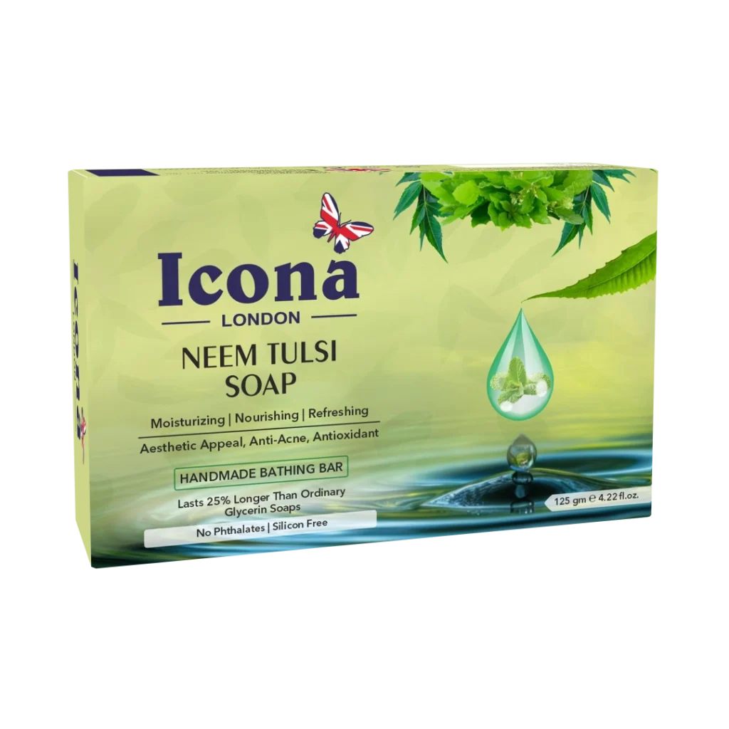 Icona London Neem Tulsi Soap Handmade Bathing Bar 125 GM