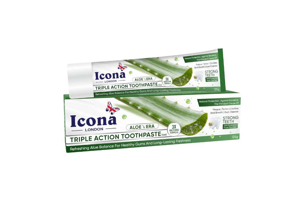 Triple Action Toothpaste 125 GM – ALOEVERA