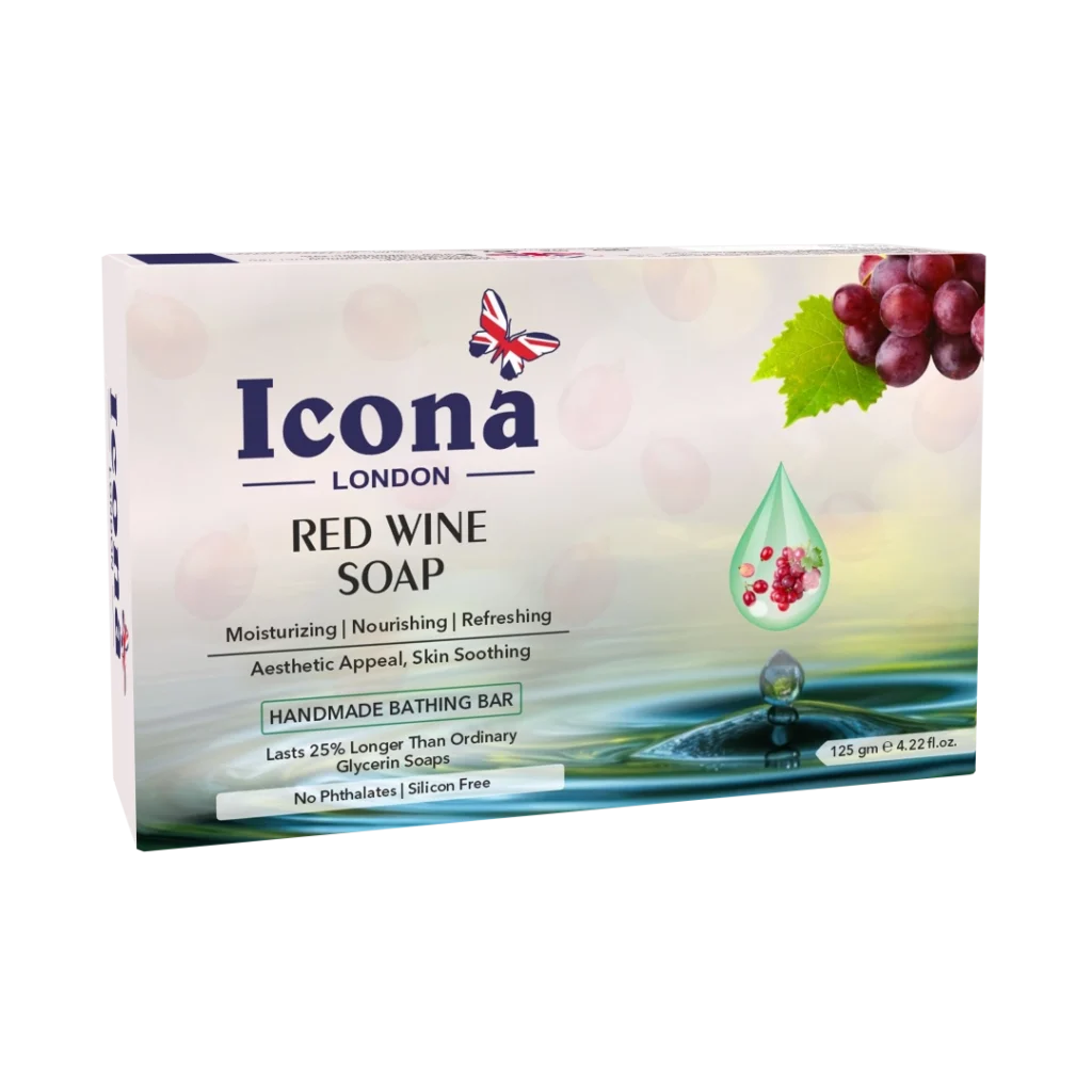 Icona London Red Wine Soap Handmade Bathing Bar 125 GM