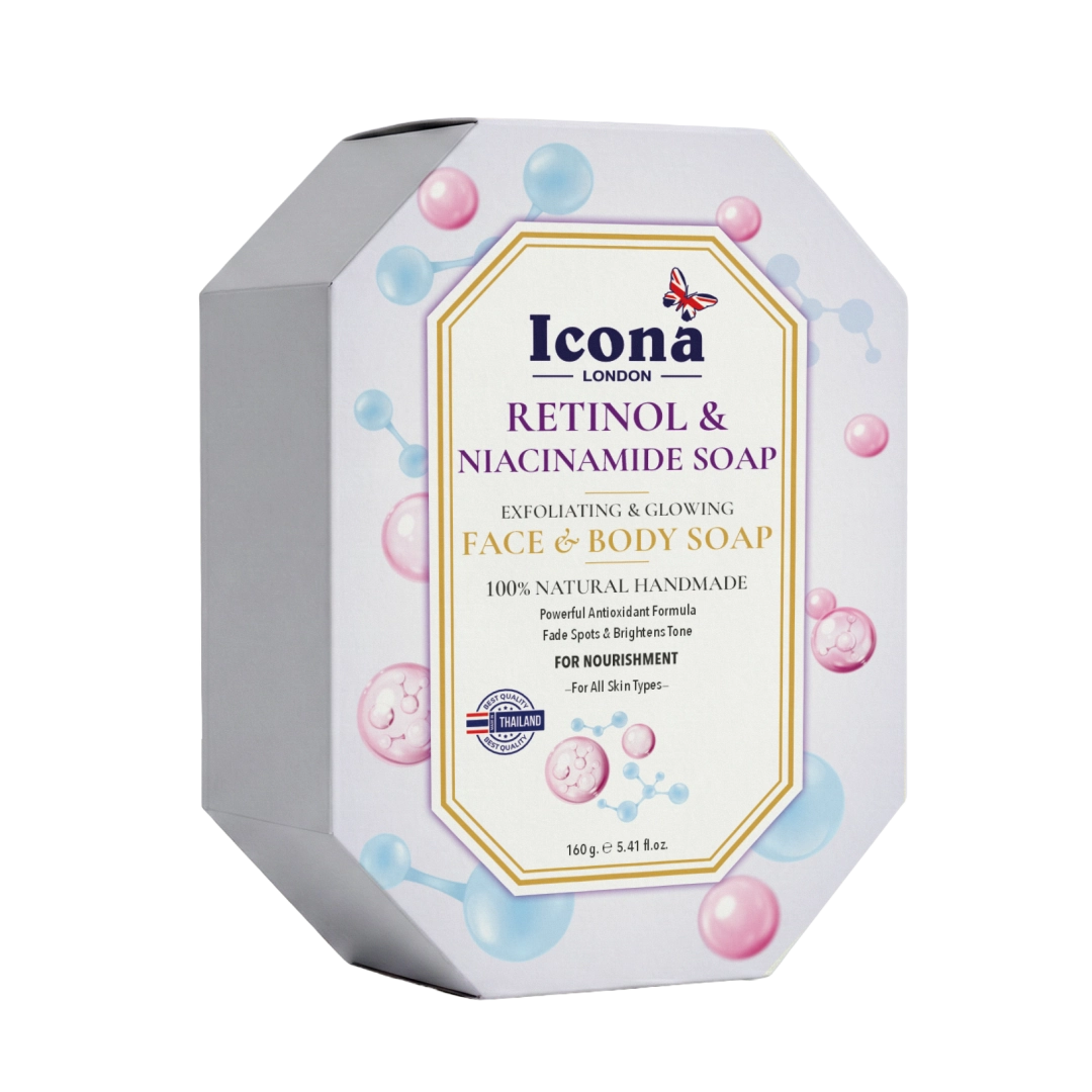 Icona London Retinol & Niacinamide Soap Face & Body Soap – Thailand 160 GM
