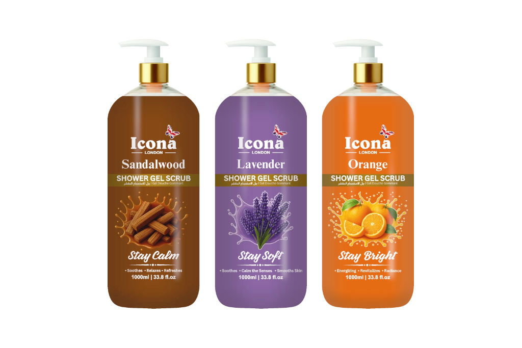 Shower Gel Scrub – 1000 ML- 40 Variant
