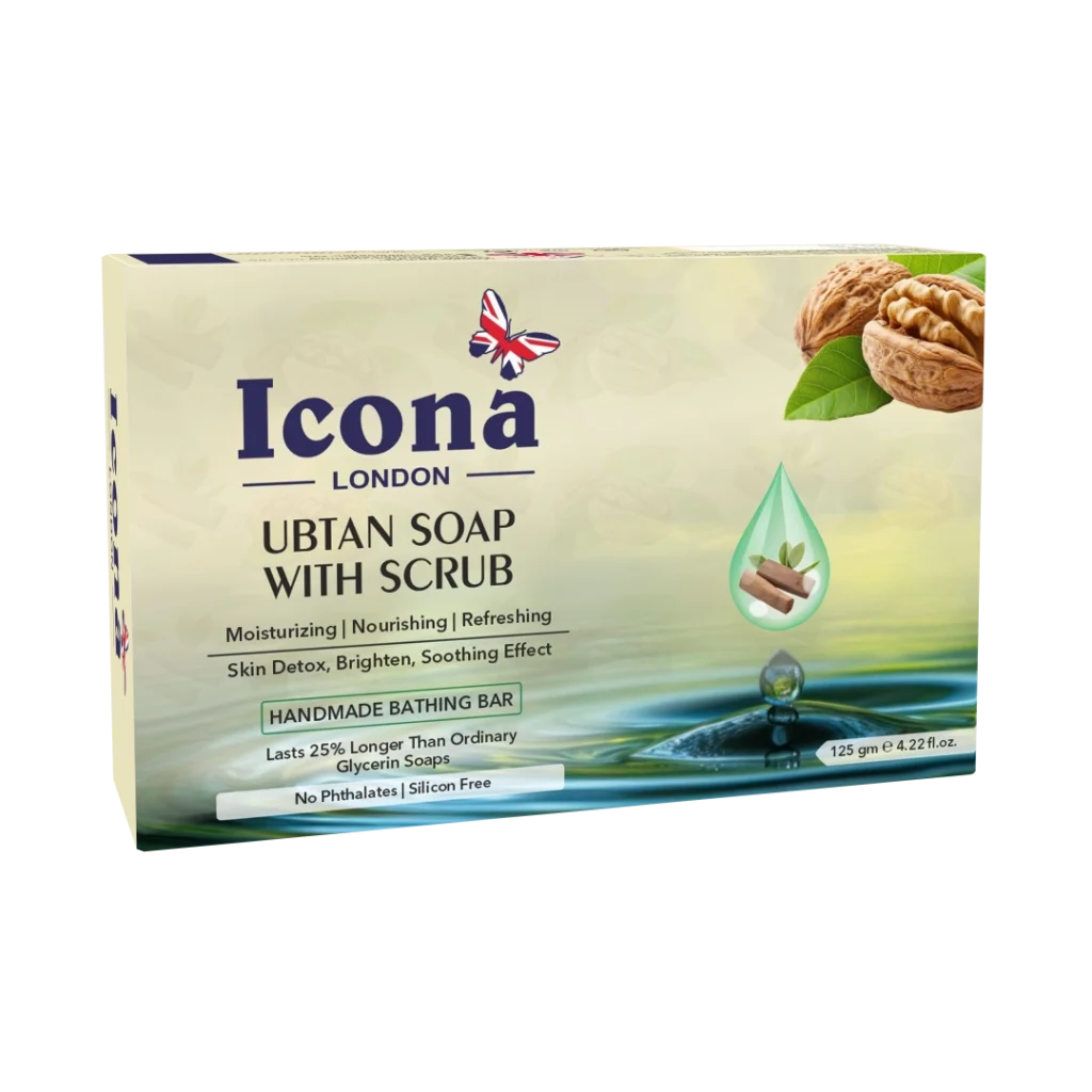 Icona London Ubtan Soap with Scrub Handmade Bathing Bar 125 GM