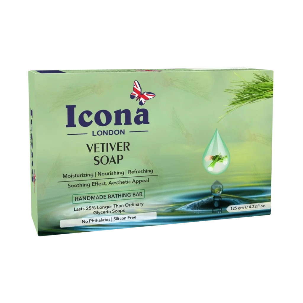 Icona London Vetiver Soap Handmade Bathing Bar 125 GM