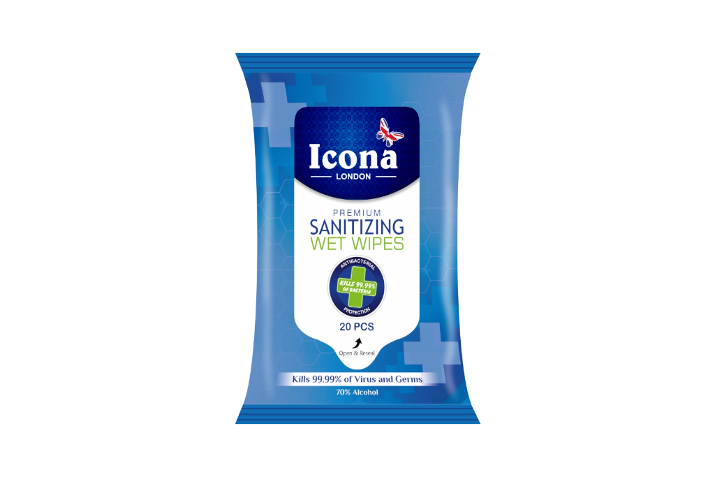 Sanitizing Wet Wipes 20 PCS | 70% Alcohol
