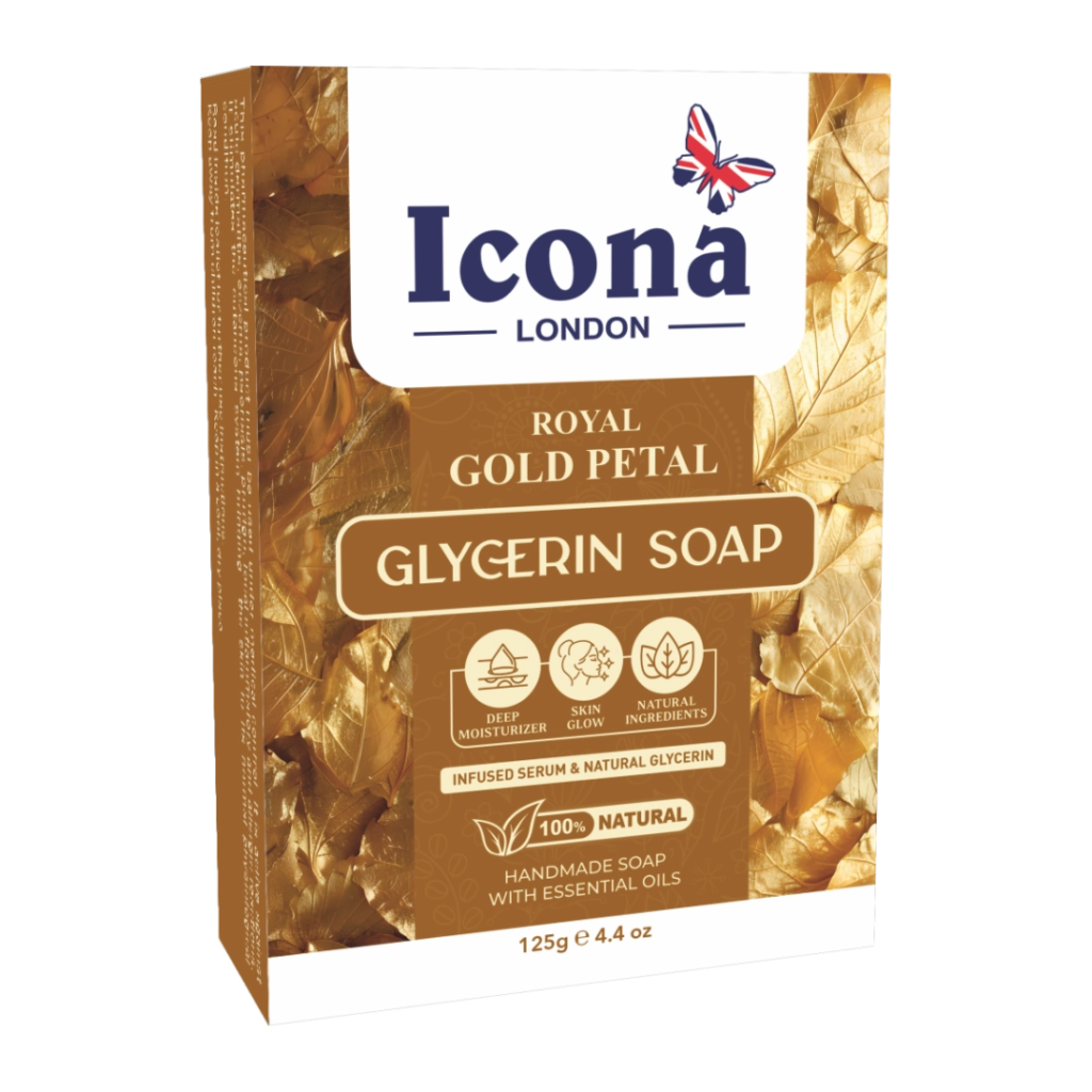 Icona London Gold Petal Glycerin Soap 125 GM