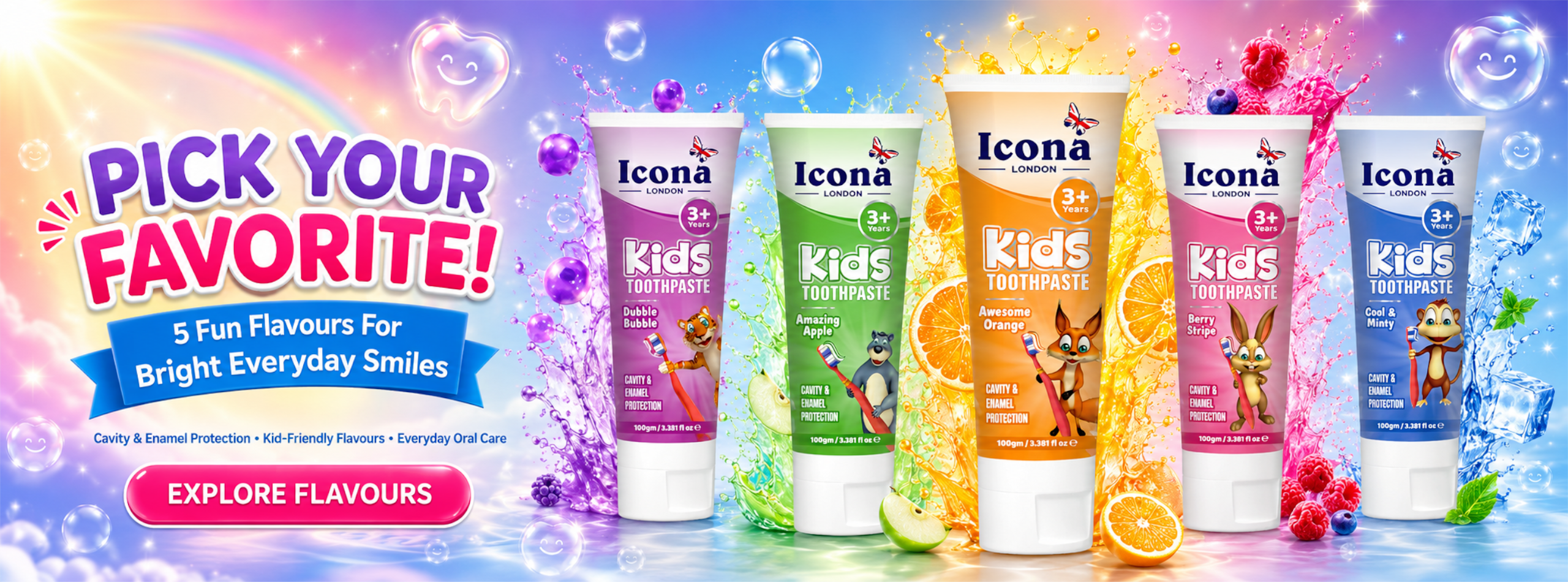 Kids Toothpaste Banner