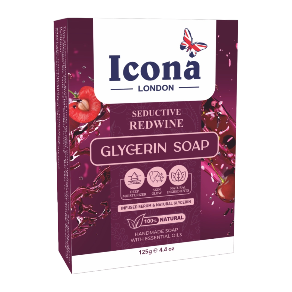 Icona London Redwine Glycerin Soap 125 GM