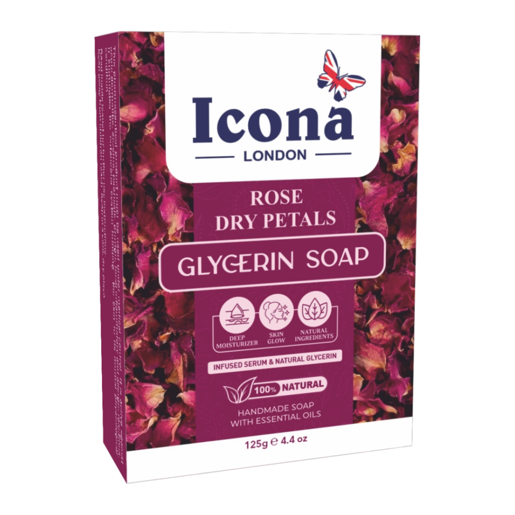 Icona London Rose Dry Petals Glycerin Soap 125 GM