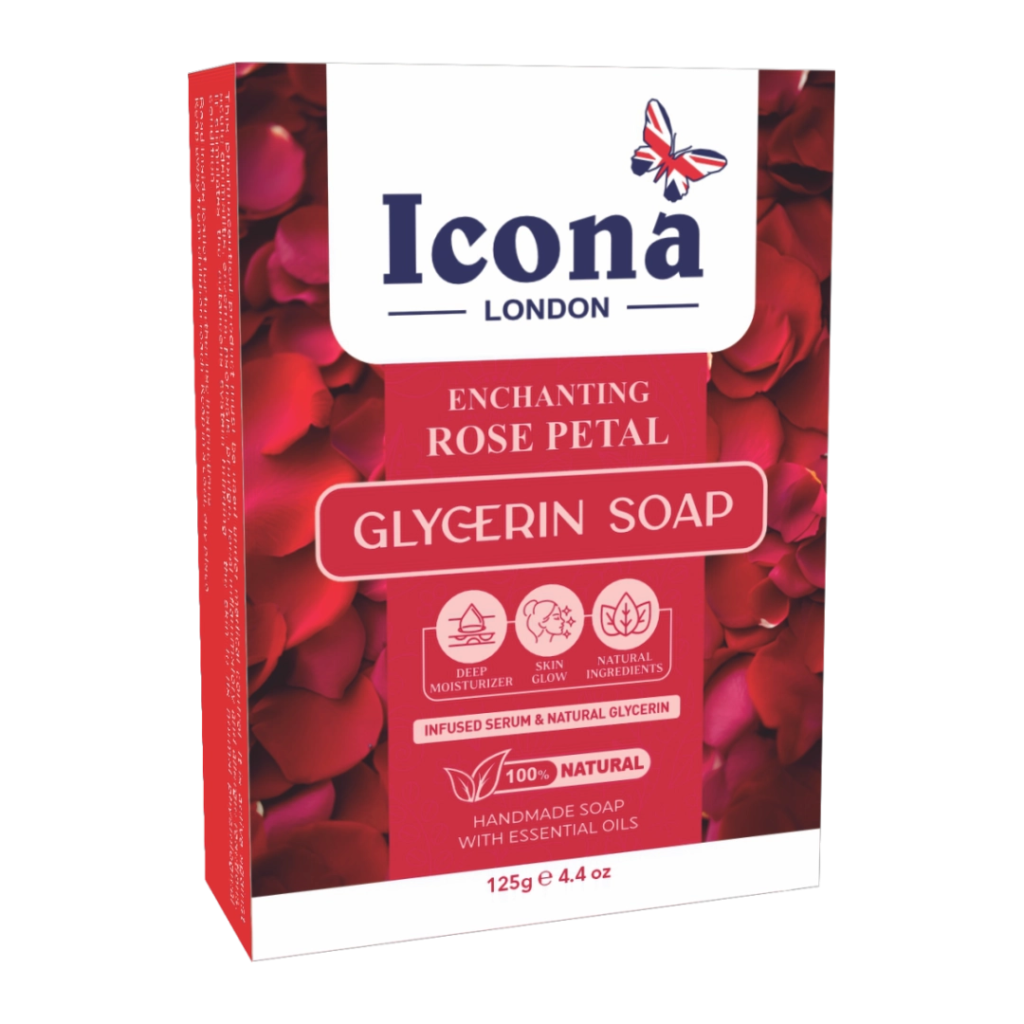 Icona London Rose Petal Glycerin Soap 125 GM