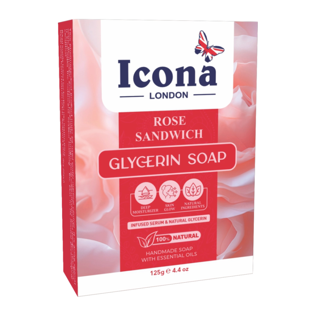 Icona London Rose Sandwich Glycerin Soap 125 GM