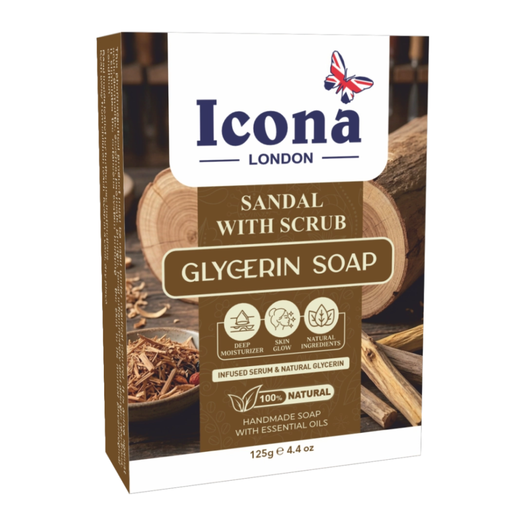 Icona London Sandal with Scrub Glycerin Soap 125 GM